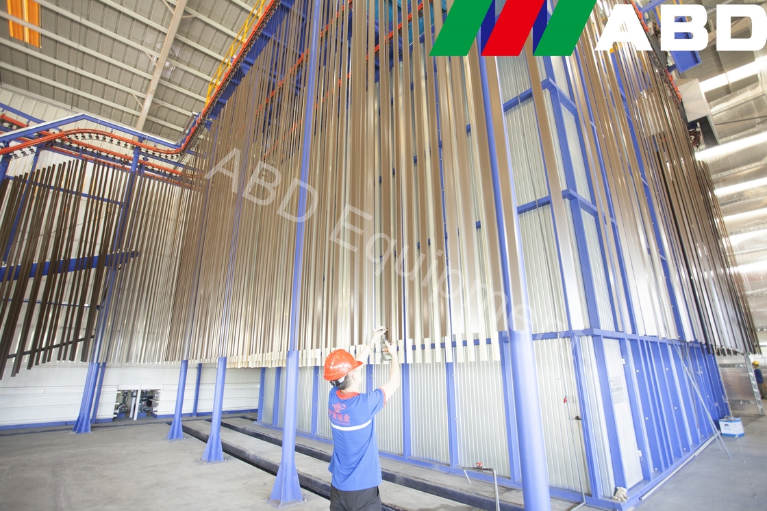 ISO 9001 Electrostatic Automated Powder Coating Line Gas Diesel Heating