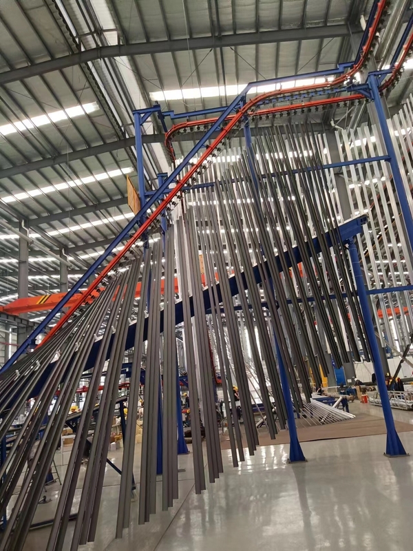 Customized Voltage And Space Vertical Powder Coating Line 380V 50Hz
