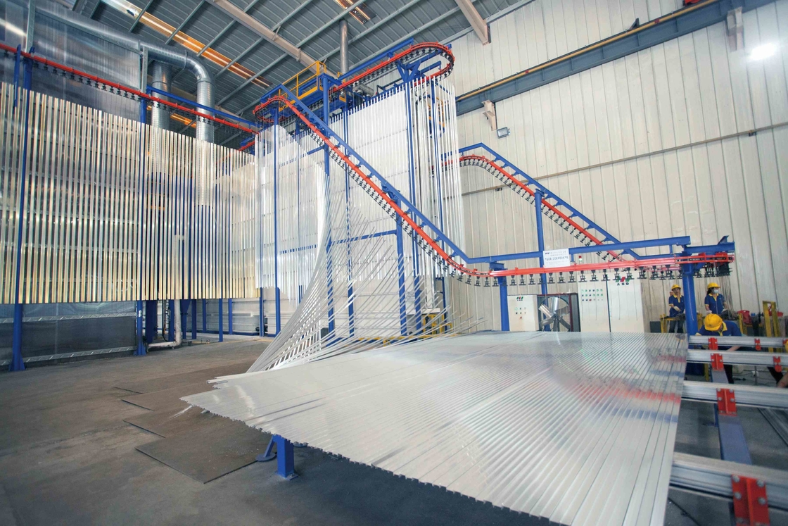 Natural Gas Heating Vertical Powder Coating Line PLC Control
