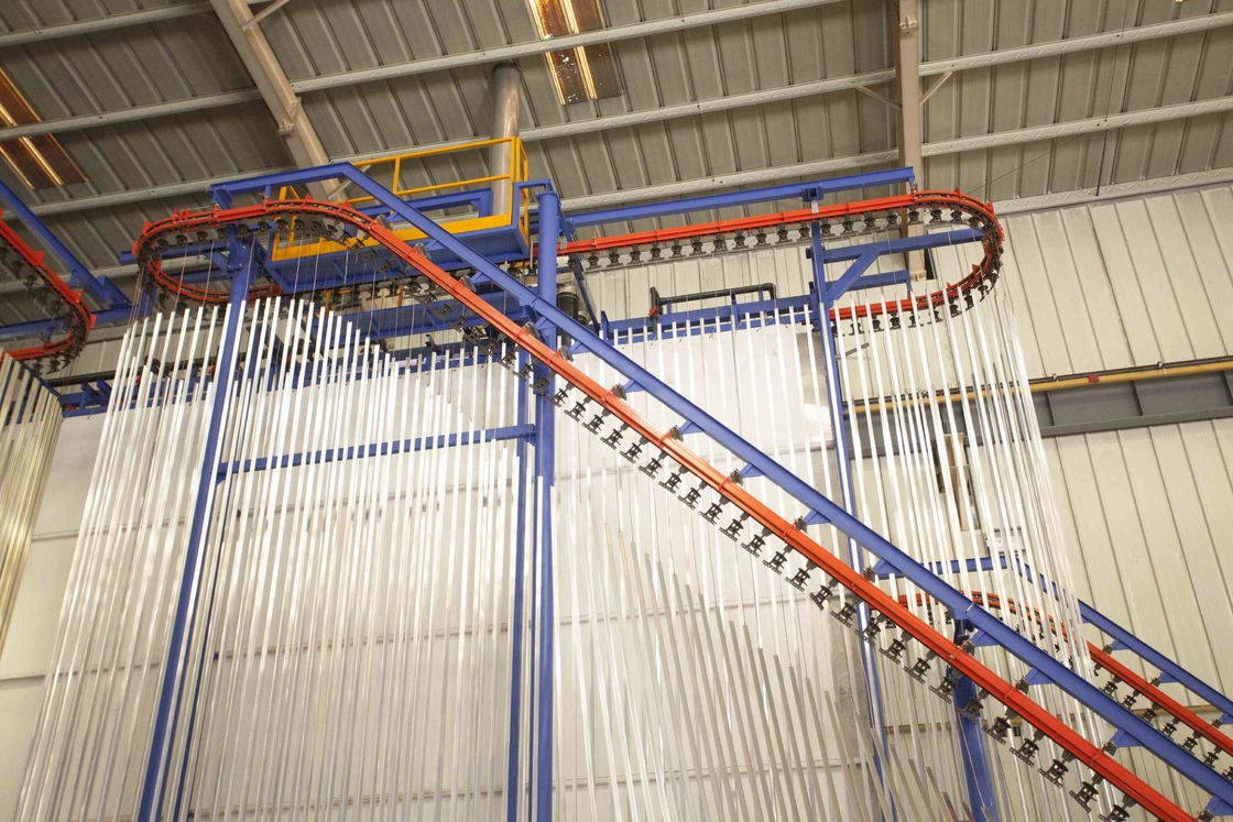 220V Vertical Powder Coating Line With Automatic Gun System Customized