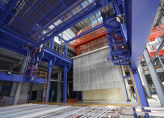 Full-automatic Vertical Anodizing Production Line Customized  Voltage with 5000 Tons per month