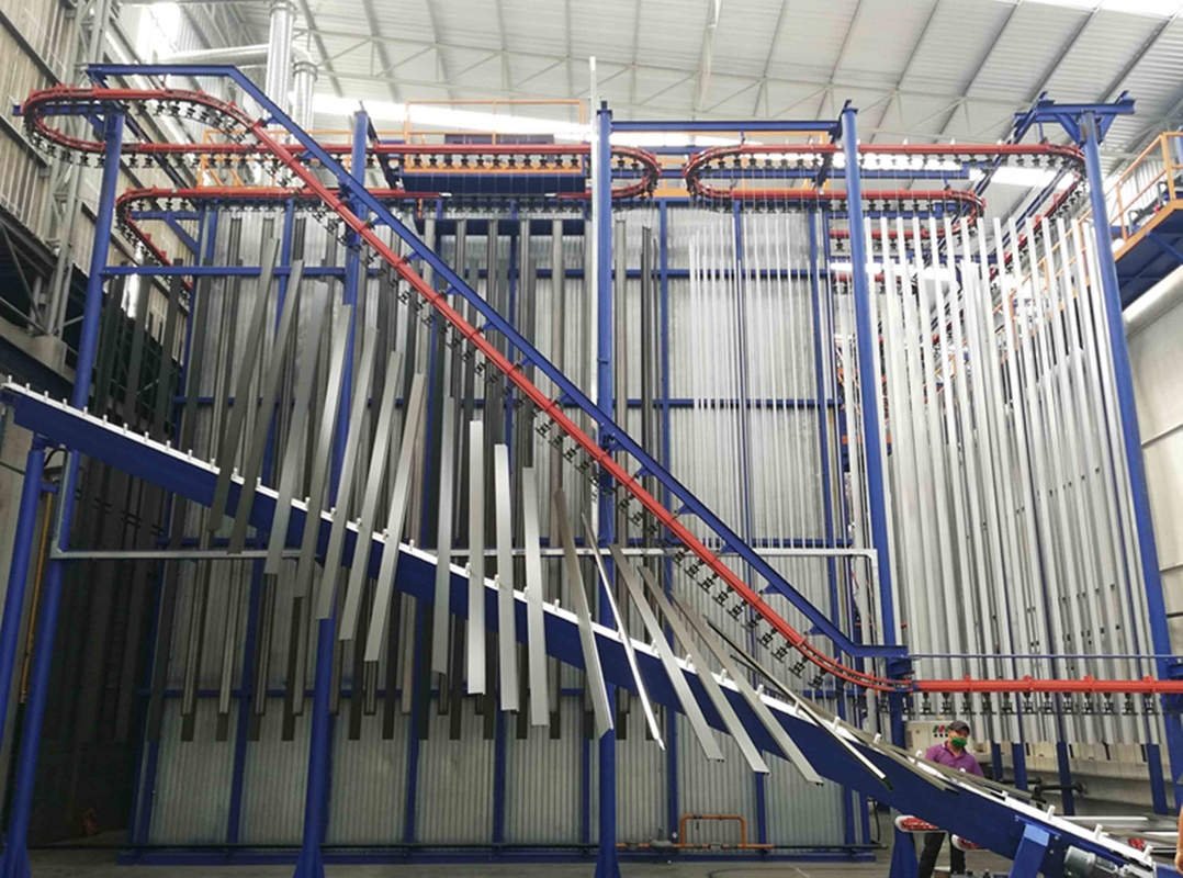 High Quality Aluminum Profile Vertical Automated  Powder Coating Line Electrostatic Spray