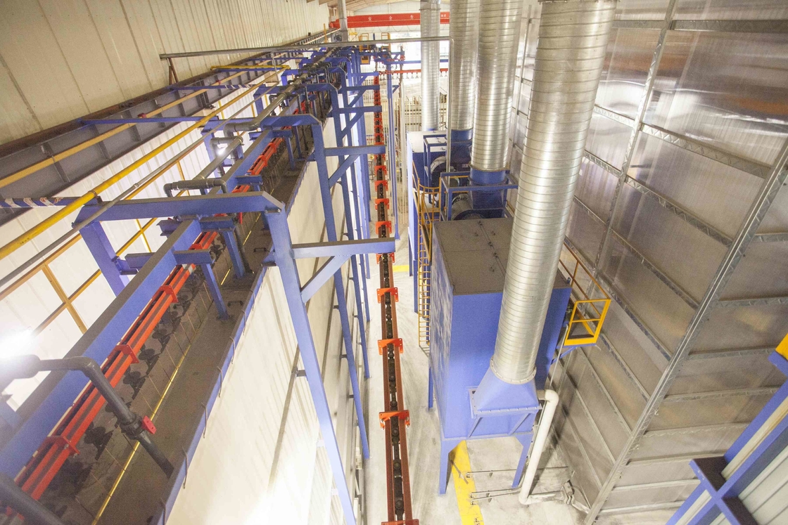 SUS Metal Spray Booth Vertical Powder Coating Line For Aluminium Alloy Profile