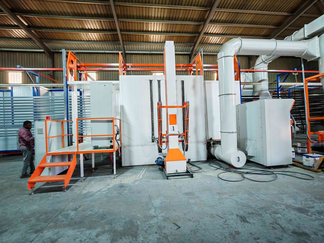 Full-automatic or Manual Adjustable Conveyor Speed Horizontal Powder Coating Line With Standard Surface Area 400m2/T
