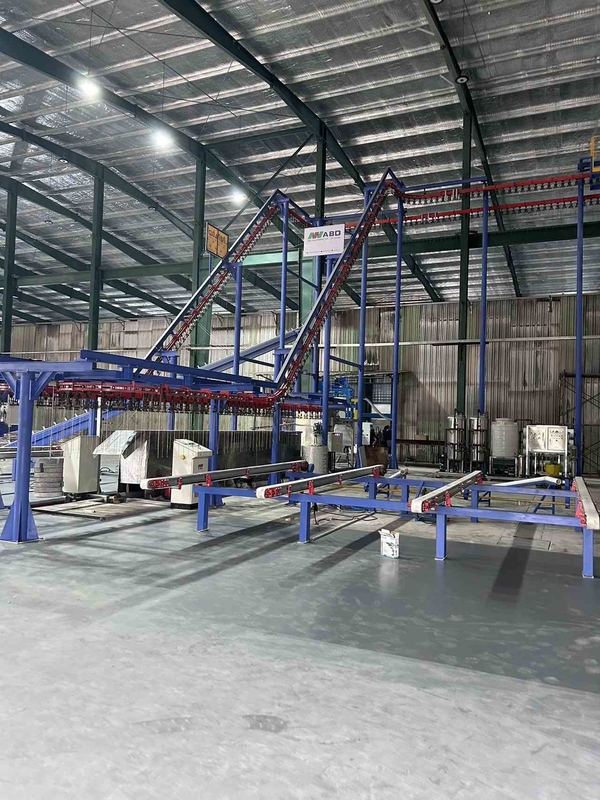 Sri Lanka CE Certification Professional Powder Coating Production Line Customized Space Configuration Of Aluminium Profiles