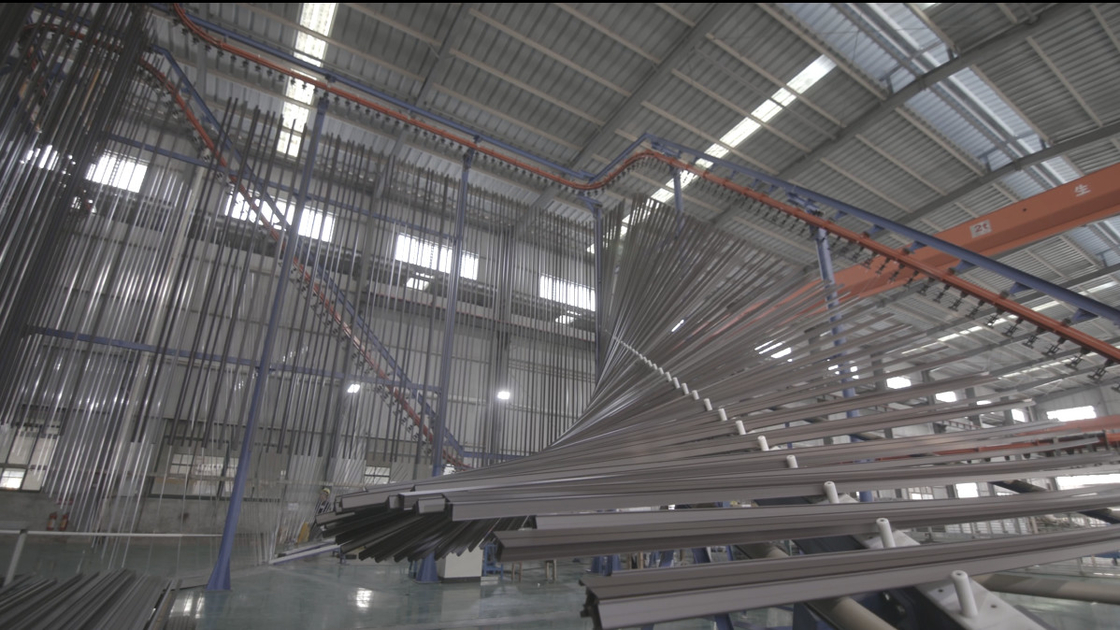 Vertical Powder Coating Line Aluminium Profile Treatment Equipment