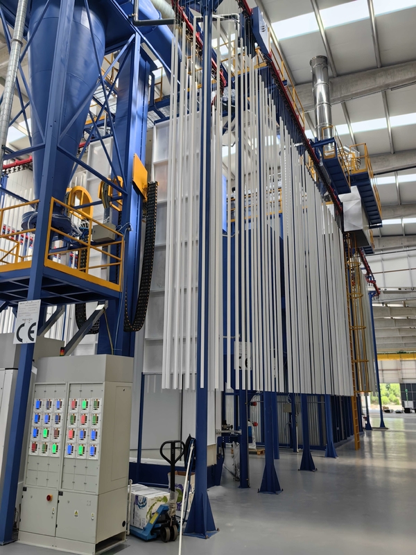 Vertical Powder Coating Line With Full-automatic Pretreatment System and Multiple Rinsing