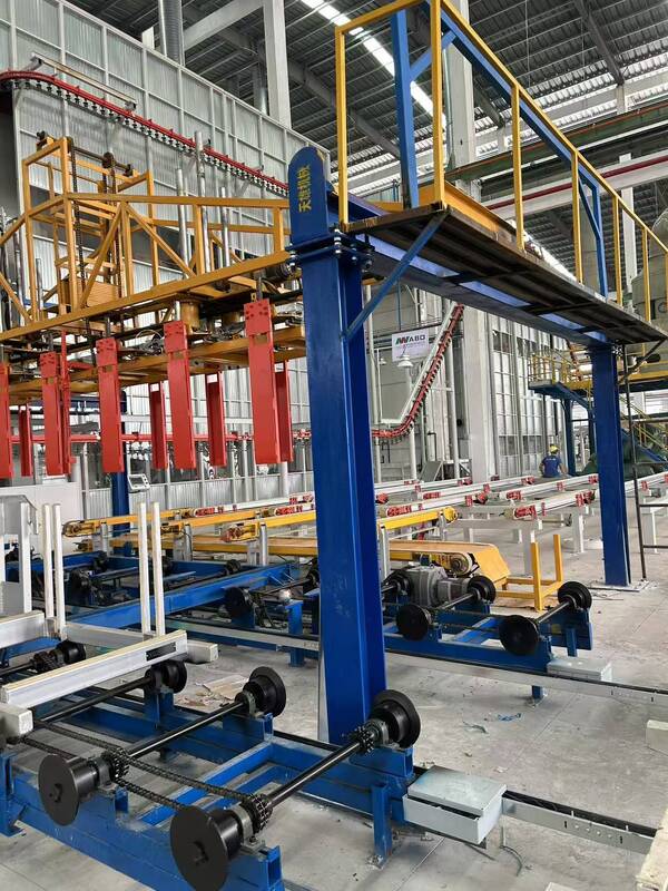 LPG Heating System Vertical Powder Coating Line for Aluminum Profiles