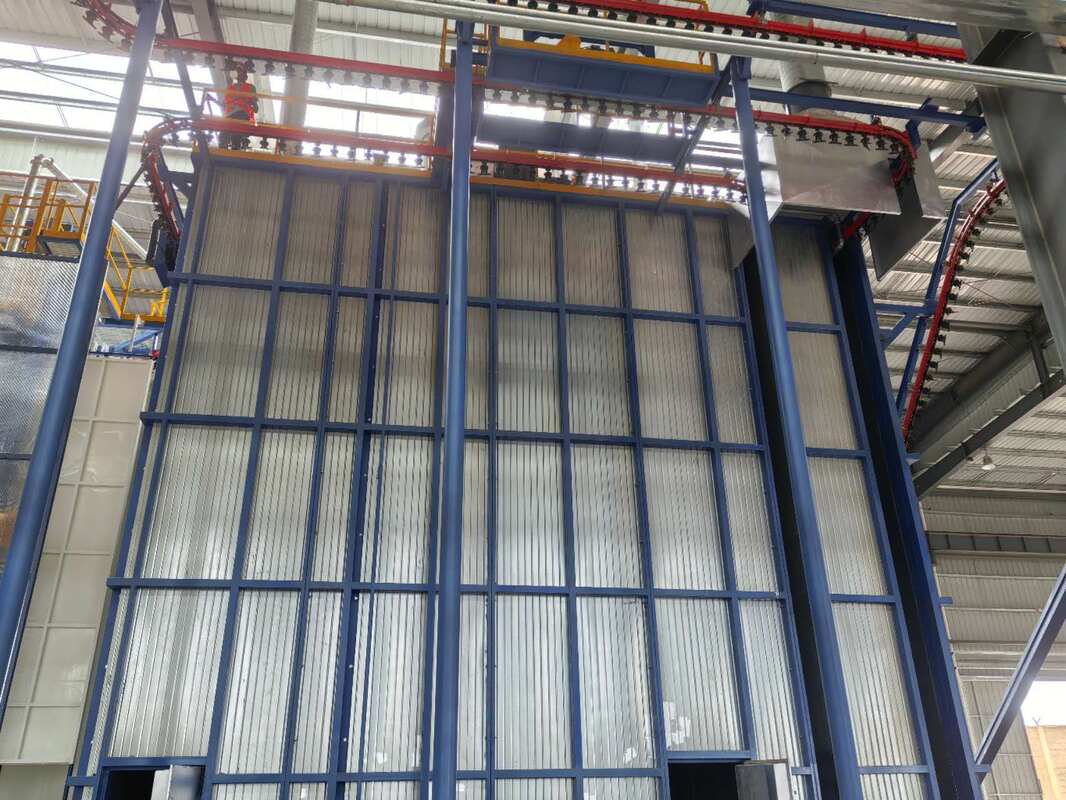 Pre-treatment Free Chrome Rinsing  Customized Project Vertical Powder Coating Line for Aluminium Profiles