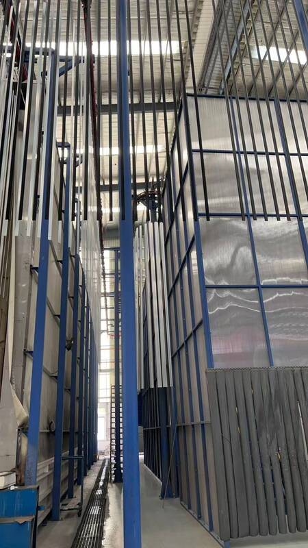 Save Energy Vertical Powder Coating Line High-performance for Aluminum Profiles