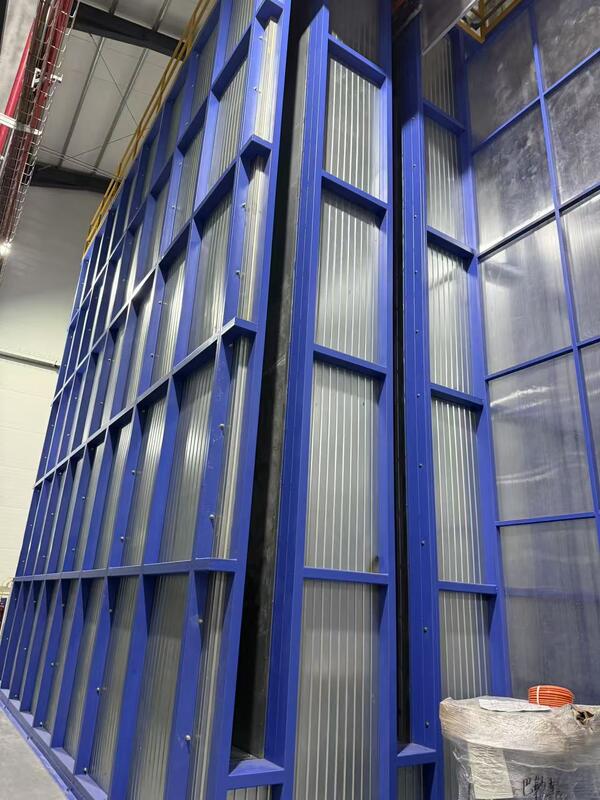 Natural Gas Heating Oven Aluminum Profiles Vertical Powder Coating Line