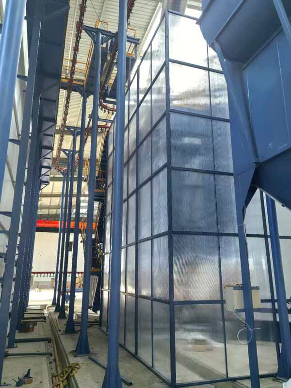 Steam Heating System Aluminum Profiles Vertical Powder Coating Line