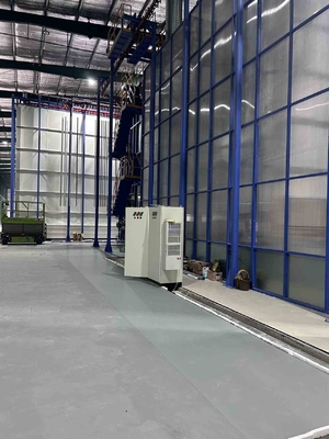 Russia Smolensk 380V Powder Coating Production Line Customized Space Configuration Of Aluminium Profiles
